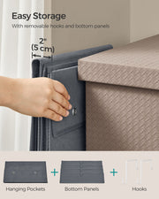 Set of 2 Over Door Storage Organisers in Slate Grey with Pockets and Hooks by Songmics