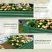 Green 180 x 90cm Galvanised Steel Open Garden Planter Durable Raised Bed by Outsunny