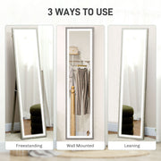 Full Length Mirror with Adjustable LED Light Grey by HOMCOM