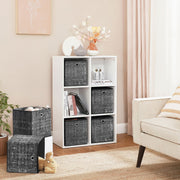 Set of 6 Foldable Non Woven Storage Boxes with Handles for Home Organisation by Songmics