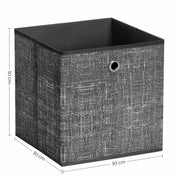 Set of 6 Foldable Non Woven Storage Boxes with Handles for Home Organisation by Songmics