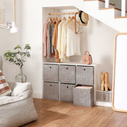 Set of 6 Foldable Non Woven Storage Boxes with Handles for Wardrobe and Shelves by Songmics