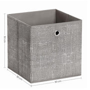 Set of 6 Foldable Non Woven Storage Boxes with Handles for Wardrobe and Shelves by Songmics