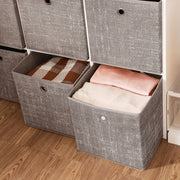 Set of 6 Foldable Non Woven Storage Boxes with Handles for Wardrobe and Shelves by Songmics