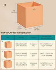Set of 6 Fabric Storage Cubes 30x30 cm for Cube Shelving Units Foldable Design by Songmics