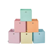 Set of 6 Foldable Fabric Storage Cubes 33x33x33 cm Fits Cube Shelving Units by Songmics