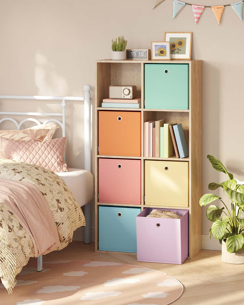 Set of 6 Foldable Fabric Storage Cubes 33x33x33 cm Fits Cube Shelving Units by Songmics