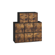 Foldable Fabric Storage Cubes Set of 6 with Handles for Shelves and Wardrobes by Songmics