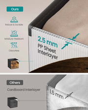 Foldable Fabric Storage Cubes Set of 6 with Handles for Shelves and Wardrobes by Songmics