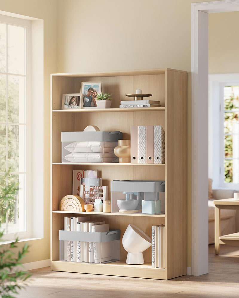 Set of 3 Cream White Fabric Storage Bins Medium 40x30x25 cm for Home Organization by SONGMICS