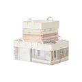 Set of 3 Cream White Fabric Storage Bins Medium 40x30x25 cm for Home Organization by SONGMICS