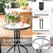 Outsunny Three-Piece Outdoor Garden Set - Light Grey AOSOM