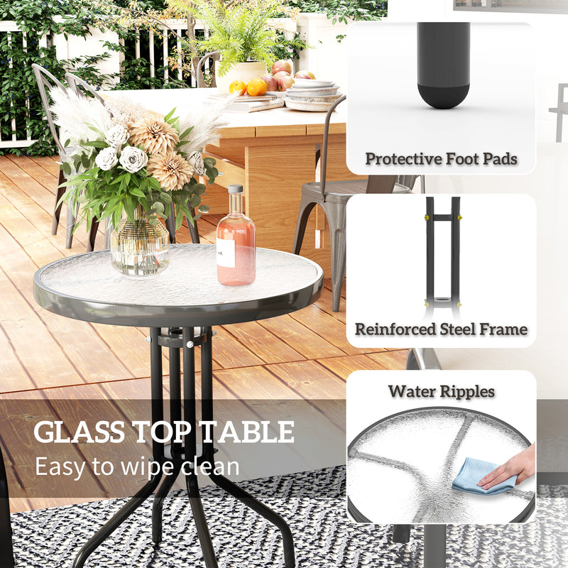 Outsunny Three-Piece Outdoor Garden Set - Light Grey AOSOM