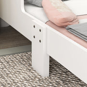 Unicorn Toddler Bed for Kids Aged 3 to 6 with Low Frame for Safety, White