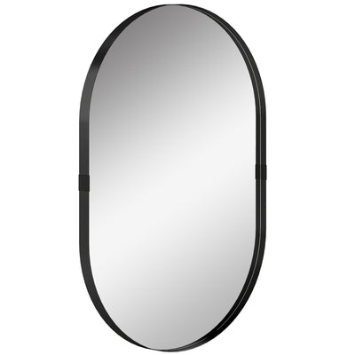 Wall Mirror for Hallway or Lounge to Brighten and Open Up Space Black Homcom