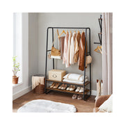 Industrial Clothes Rail with Shelves in Brown and Black for Bedroom or Hallway by Vasagle VASAGLE