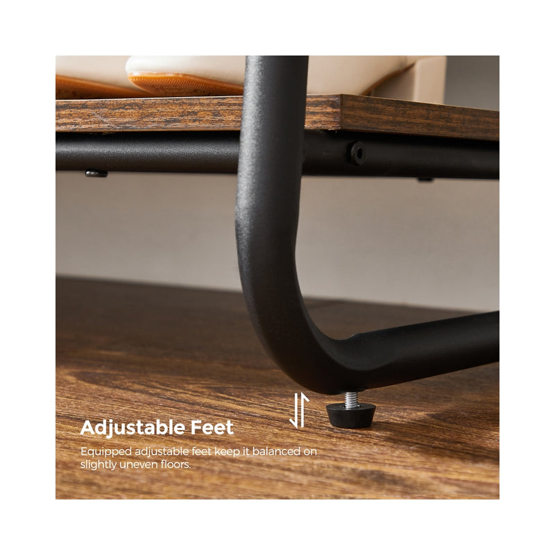 Industrial Clothes Rail with Shelves in Brown and Black for Bedroom or Hallway by Vasagle VASAGLE