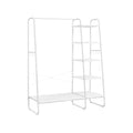 White Clothes Rail with Shoe Shelf for Bedroom or Hallway Storage by Vasagle