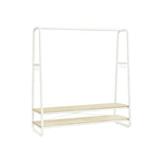 Freestanding Clothes Rail with Two Storage Shelves for Bedroom or Hallway by Vasagle