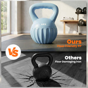 Kettlebell for Safe Home Strength Training with Anti Slip Handle 6 kg Blue AOSOM
