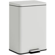 20L Pedal Bin with Soft Close Lid and Removable Inner Bucket for Home or Office Cream