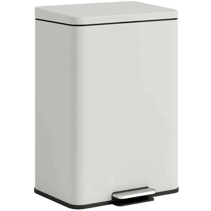 20L Pedal Bin with Soft Close Lid and Removable Inner Bucket for Home or Office Cream