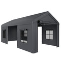 Carport with Full Weather Protection for Cars and Outdoor Storage 3 x 6 m Dark Grey Outsunny