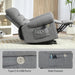 Grey Electric Rise and Recline Massage Armchair with Padded Seat by HOMCOM