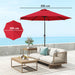 Red 3m Replacement Parasol Canopy with UPF 50 Plus and Top Vent Fits 8 Rib Frames by Outsunny