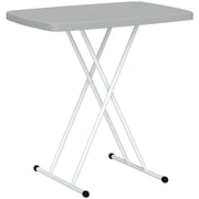Minimal Folding Outdoor Table Grey and White Lightweight Portable by Outsunny