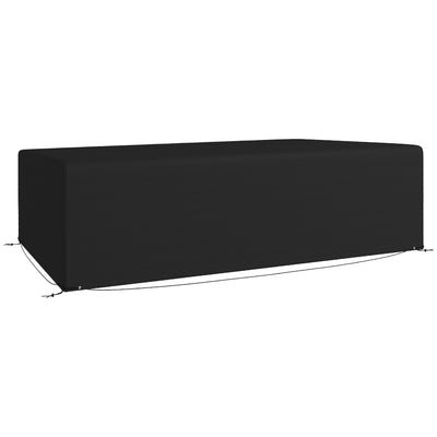 Black Waterproof Garden Furniture Cover for Rattan Table Set 245 x 165cm by Outsunny