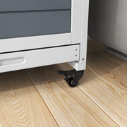 Double Deck Indoor Guinea Pig Cage With Trays Ramps and Open Top for Easy Access Grey