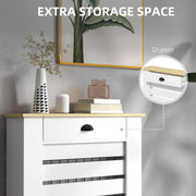Radiator Cover with Storage Drawer Ideal for Living Room or Hallway 95.5 x 78 cm, White