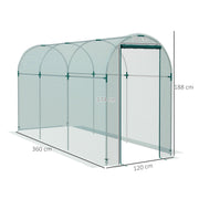 Mini Polytunnel Greenhouse 360 x 120cm for Outdoor Plant Protection by Outsunny