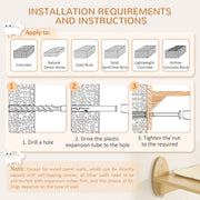 Wall Mounted Cat Furniture Set for Climbing and Play with Washable Pads Oak Cream Beige AOSOM