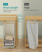 Large Laundry Basket with 2 Compartments for Sorting 63 x 33 x 78 cm by Songmics