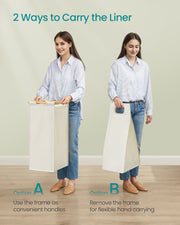 Large Laundry Basket with 2 Compartments for Sorting 63 x 33 x 78 cm by Songmics