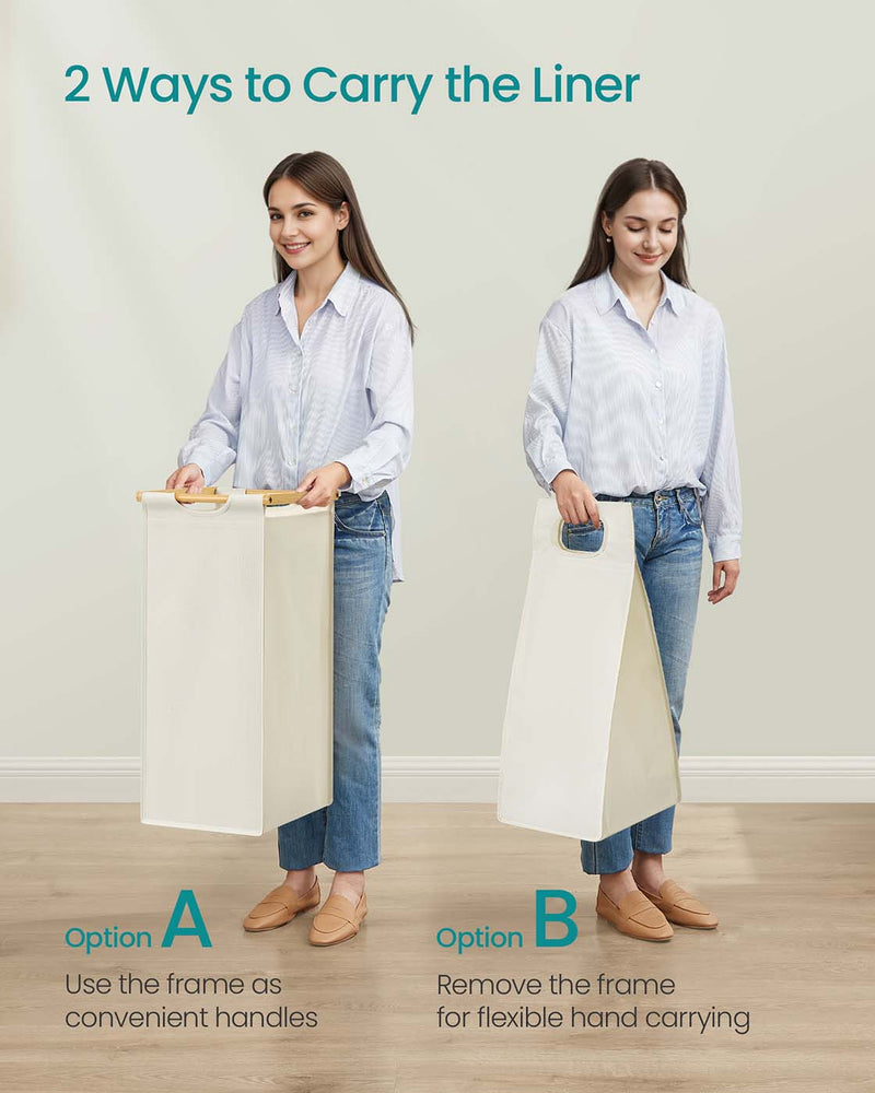 Laundry Hamper with Multiple Compartments Side Pockets and Shelf for Organised Storage by Songmics