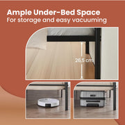 Single Metal Bed Frame for 190 x 90 cm Mattress Strong Durable Steel Base by Vasagle