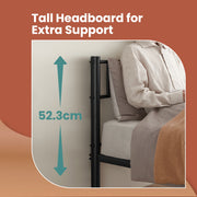 Single Metal Bed Frame for 190 x 90 cm Mattress Strong Durable Steel Base by Vasagle