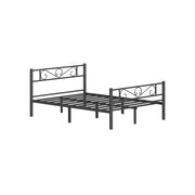 Metal Double Bed Frame with Strong Steel Support and Easy Assembly by Vasagle