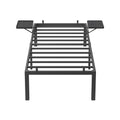 Ink Black Single Bed Frame for 90 x 190 cm Mattress with Sturdy Metal Slats by Vasagle