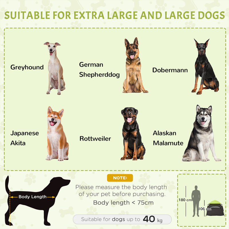 Green Pop Up Dog Tent with Water-Resistant Oxford and Carry Bag for Extra Large Dogs by PawHut