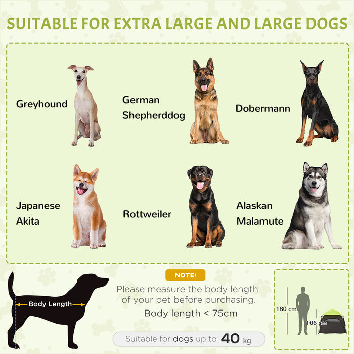 Green Pop Up Dog Tent with Water-Resistant Oxford and Carry Bag for Extra Large Dogs by PawHut