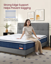 King Size Hybrid Mattress with Pocket Springs and Gel Memory Foam by VASAGLE VASAGLE
