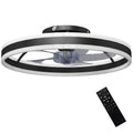 Ceiling Fan with Adjustable Light for Year Round Comfort and Quiet Bedroom Use Black AOSOM