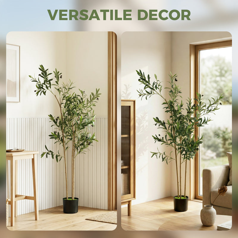 Artificial Olive Tree for Easy Maintenance Free Greenery in Living Rooms Green Homcom