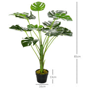 2 Pack Artificial Monstera Plants With Pots For Indoor Or Outdoor Decor 85cm Green