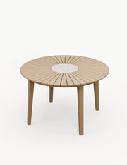 Roma 4 seater terrazzo garden dining set with Sol chairs and cushions