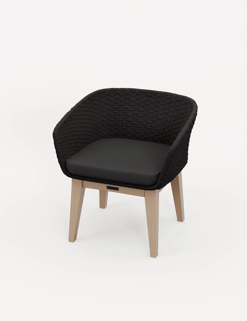 Side view of the Roma bistro set with Eden Night chairs